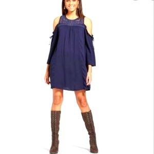 NWOT Knox Rose navy blue boho dress  XS